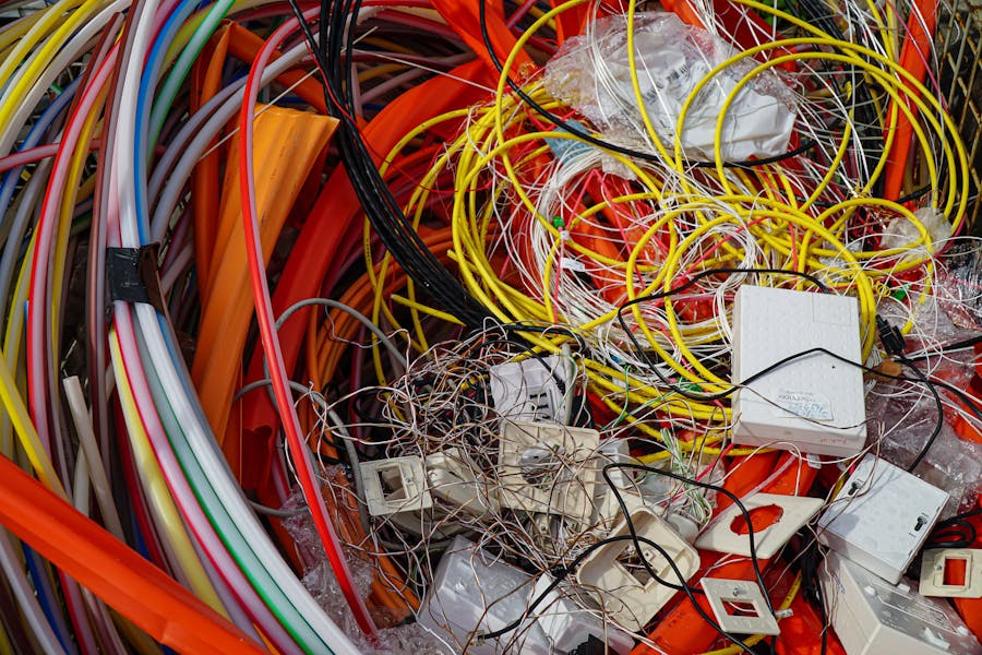 Mixed electrical cables and wires for recycling
